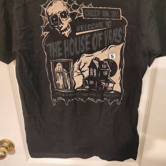 Vans House of Vans Black T-Shirt Size Small VN000RSMBLK - Picture 4 of 13